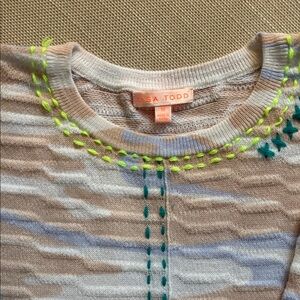 Lisa Todd | elegant Sweater with Neon Accents